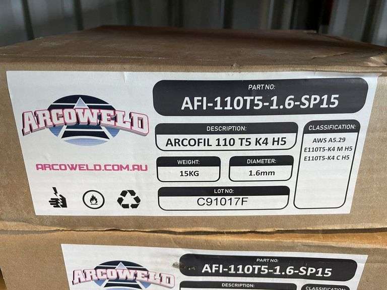 4x Boxes Arcoweld Arcofil 110 T5 K4 H5 1.6mm Reels