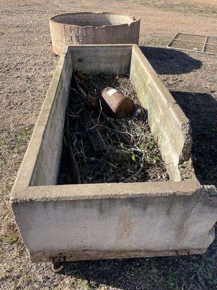 2x Concrete Troughs