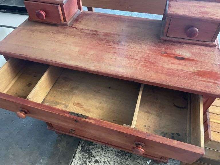 Mirrored Timber Dresser Unit