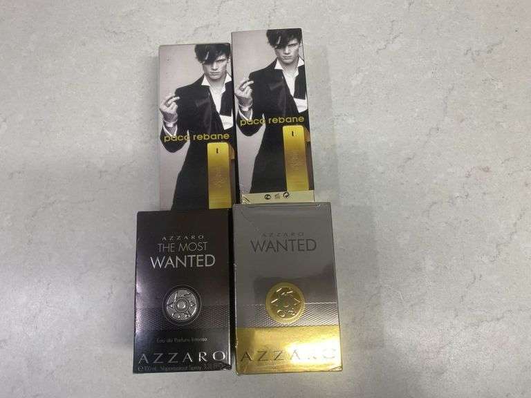 4x Replica Paco Rebane & Azzaro The Most Wanted Colognes