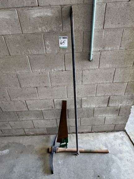 Handheld Saw, Pick Axe and Crowbar