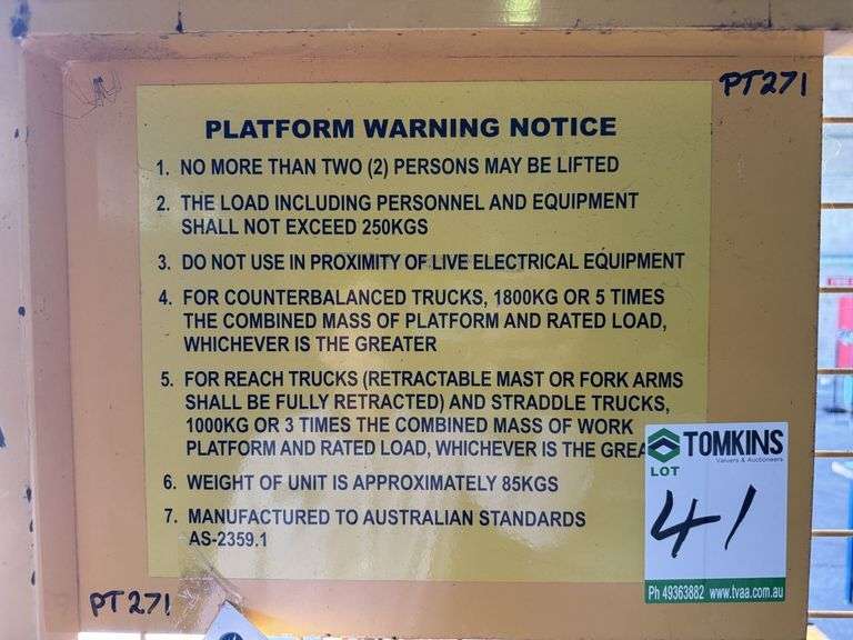 Forklift Two Person Safety Cage Attachment