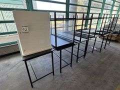 White Desk and Quantity of  Student Desks 1350mm x 600mm