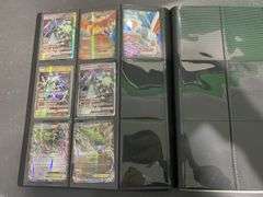 3x Black Folders inc Demon Slayer Cards, Pokémon Cards etc