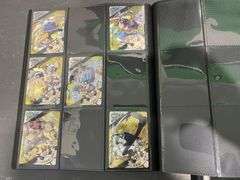 3x Black Folders inc Demon Slayer Cards, Pokémon Cards etc