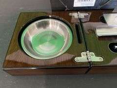 Compact Wooden Foldable Travel Cigar Ashtray Set with Cigar Cutter & Punch