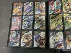 3x Black Folders inc Demon Slayer Cards, Pokémon Cards etc