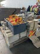 Pallet Assorted Safety Tape, Gloves, Brackets