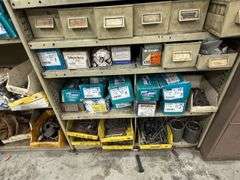 Large Metal Workshop Cabinet inc Bin Storage with Bolts, Screws, Fittings and Assorted Workshop Contents