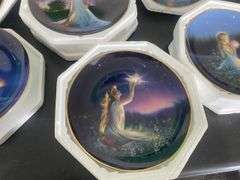 6x Franklin Mint Crystal Power Plates