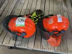 Husqvarna Helmets and Foughneck Gloves