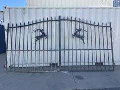Double Open Deer Entrance Gates - overall 4.2m