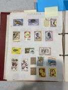 Hardcover Stamp Album inc Mix of World Stamps