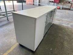 Four Door White Storage Cabinet