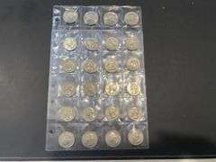 Sleeve of 24x Washington & Susan B Anthony Quarters