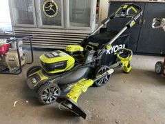 36v Ryobi Brushless Mower inc battery & charger, Ryobi Whipper Snipper Skin