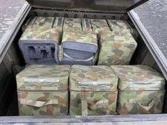 2x Plastic Storage Boxes inc Canvas Containers