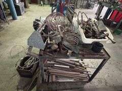 Steel Stand inc Workshop Contents and 2x Handheld Trolleys