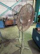 2x Upright Acmark and Ebony Workshop Pedestal Fans