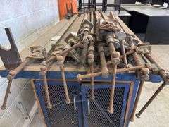 Workshop Bench and Assorted  Sash Clamps