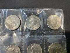 Sleeve of 24x Washington & Susan B Anthony Quarters