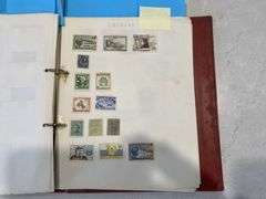 Hardcover Stamp Album inc Mix of World Stamps