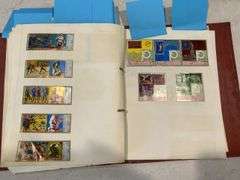 Hardcover Stamp Album inc Mix of World Stamps