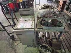 Steel Stand inc Workshop Contents and 2x Handheld Trolleys