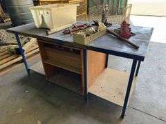 Timber Workshop Bench inc Tooling, Identification Studs, Welding Clamps etc 1800mm x 900mm