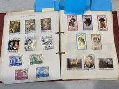 Hardcover Stamp Album inc Mix of World Stamps