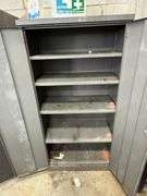2x Metal Upright Storage Cabinets