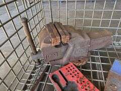 Steel Transport Cage inc Vice and Contents