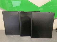 3x Black Folders inc Demon Slayer Cards, Pokémon Cards etc