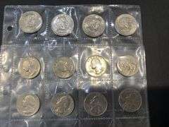Sleeve of 24x Washington & Susan B Anthony Quarters
