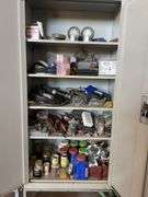 Steel Cabinet on Stand inc Contents