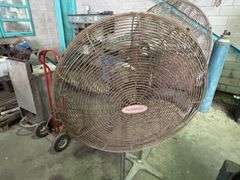 2x Upright Acmark and Ebony Workshop Pedestal Fans