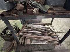 Steel Stand inc Workshop Contents and 2x Handheld Trolleys