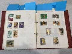 Hardcover Stamp Album inc Mix of World Stamps