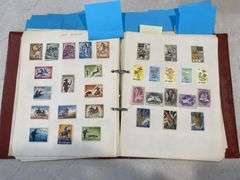 Hardcover Stamp Album inc Mix of World Stamps
