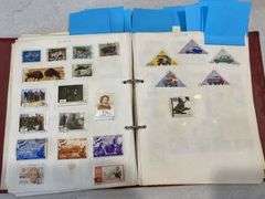Hardcover Stamp Album inc Mix of World Stamps