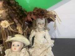 Collection of Vintage Porcelain Dolls