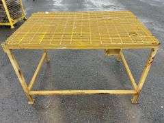 Yellow Steel Cutting Bench - 1mx1.5mx950mmH