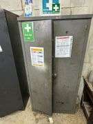 2x Metal Upright Storage Cabinets
