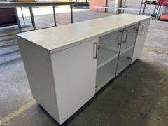 Four Door White Storage Cabinet