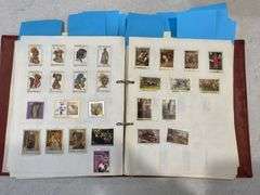 Hardcover Stamp Album inc Mix of World Stamps