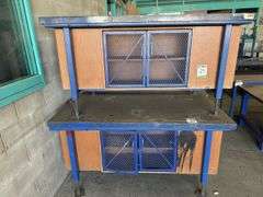 6x Steel Framed Workbenches