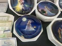 6x Franklin Mint Crystal Power Plates