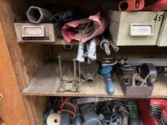 Timber Cabinet including Power Tools, Handheld Tooling & Workshop Contents