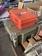 Sokkia Tri-pods, Size 16 L/S Hi Viz Workshirts, Qty Ansell Versatouch 37-210 Size 9 Nitrile Gloves, Storage Cases