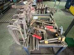 Metal Storage Trolley inc Assorted Clamps and Tooling